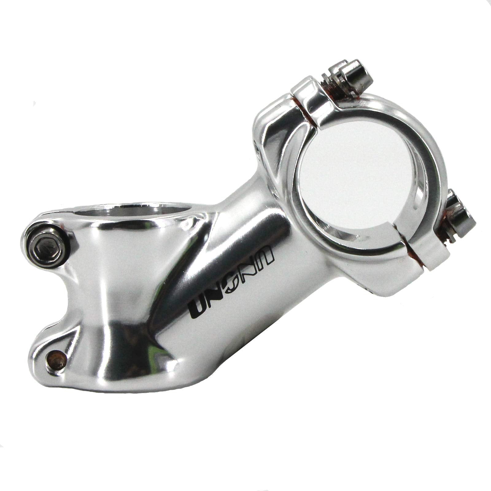 Meische Retro Silver 31.8 Stem 70Mm Mountain Bike Stem,35 Degree Bicycle Stem Riser Short Handlebar Stem For Mtb, Road Bike, Bmx