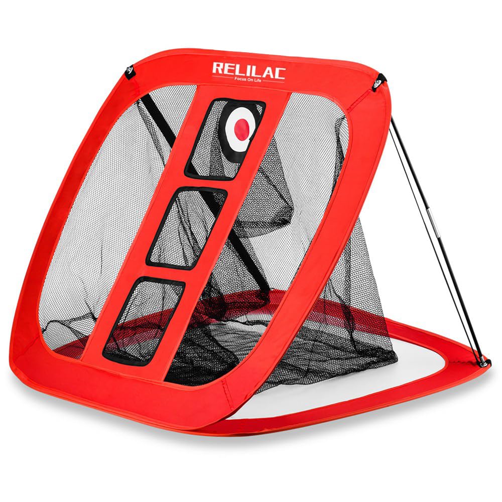 RELILAC Pop Up Golf Chipping Net - Indoor/Outdoor Golfing Target Accessories for Backyard Accuracy and Swing Practice - Gifts fo