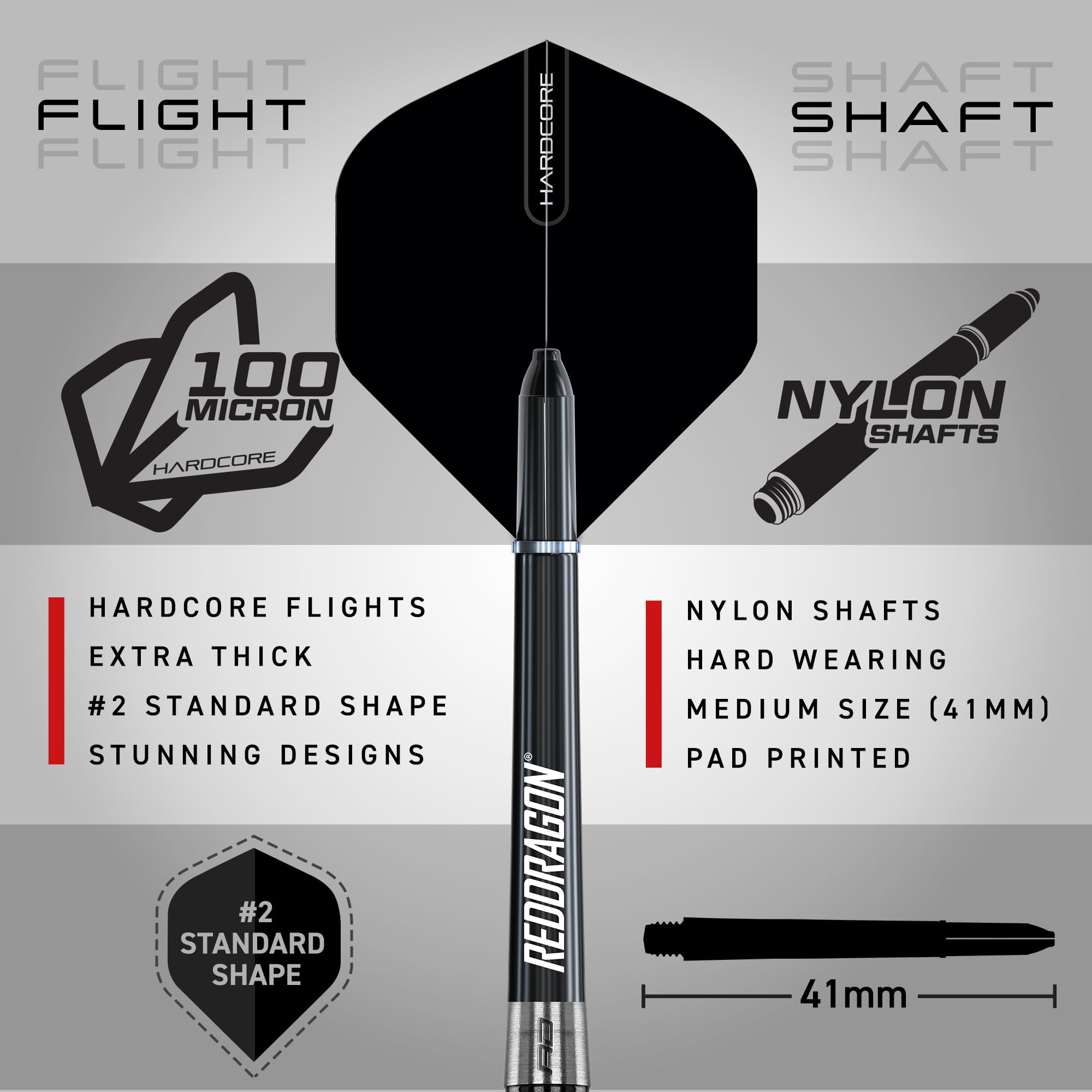 Red Dragon Pegasus Soft Tip Darts Set - 18 Gram - Black Stems And Black Flights