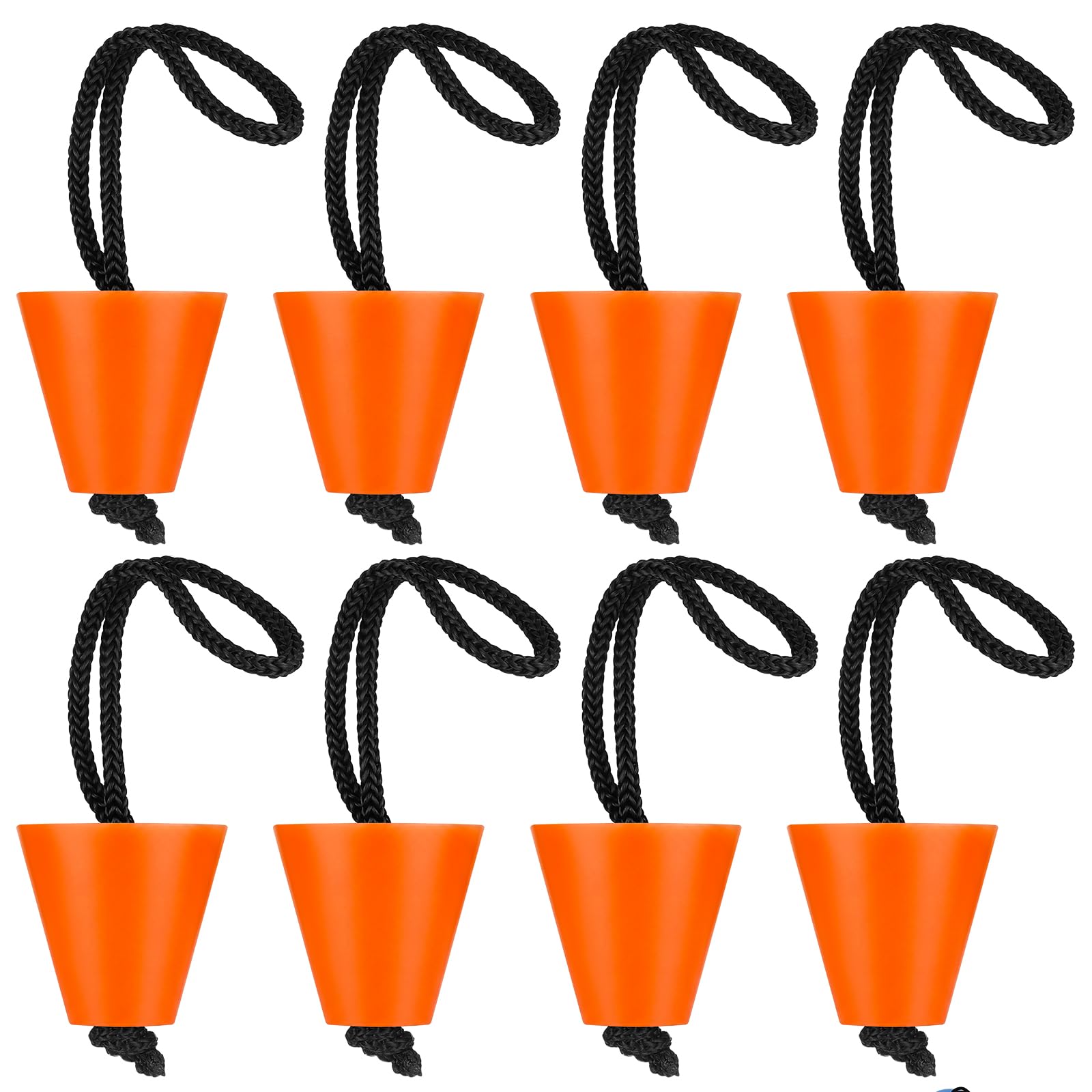 Sumind 8 Pieces 1. 57 Inch Universal Kayak Scupper Plug Kit Silicone Scupper Plugs Drain Holes Stopper Bung with Lanyard for Sit