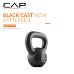 Cap Barbell Black Cast Iron Kettlebell | 15 Pounds