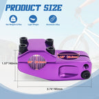 Makelen Bike Stem For Bmx Bike Aluminum Alloy Fixed Gear Bicycle Stem Bright Purple
