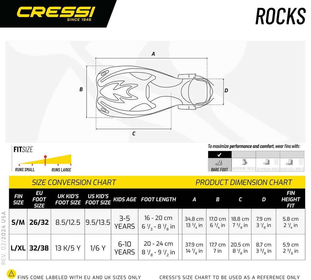 Cressi Rocks Kids Set, Whitelight Blue, Sm