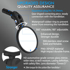 BriskMore Bike Bar End Mirror for Scooter Electric Bikes - HD Glass Convex Lens Rearview Mirror, Safe Cycling, Easy to Install 1