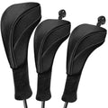 Golf Club Head Covers For Fairway Woods Driver Hybrids 3 Pieces Long Neck Mesh Sports Fan Golf Club Headcovers Set With Intercha