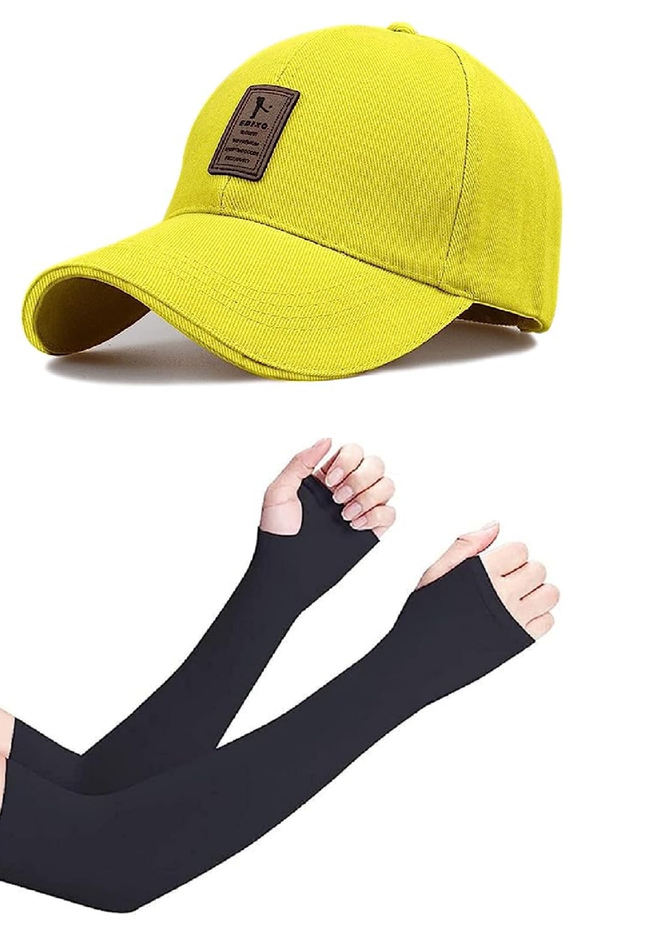 Selloria Brand Soft Cotton Adjustable Unisex Cap And Hand Glove Quick Drying Sun Protection For Men And Women Freesize Baseball 