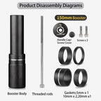 Groword Bike Stem Riser,Adjustable Mtb Stem,28.6Mm Bike Fork Aluminum Adjustable 150Mm,Bike Stem 31.8Mm,Adjustable 120 Degree 11