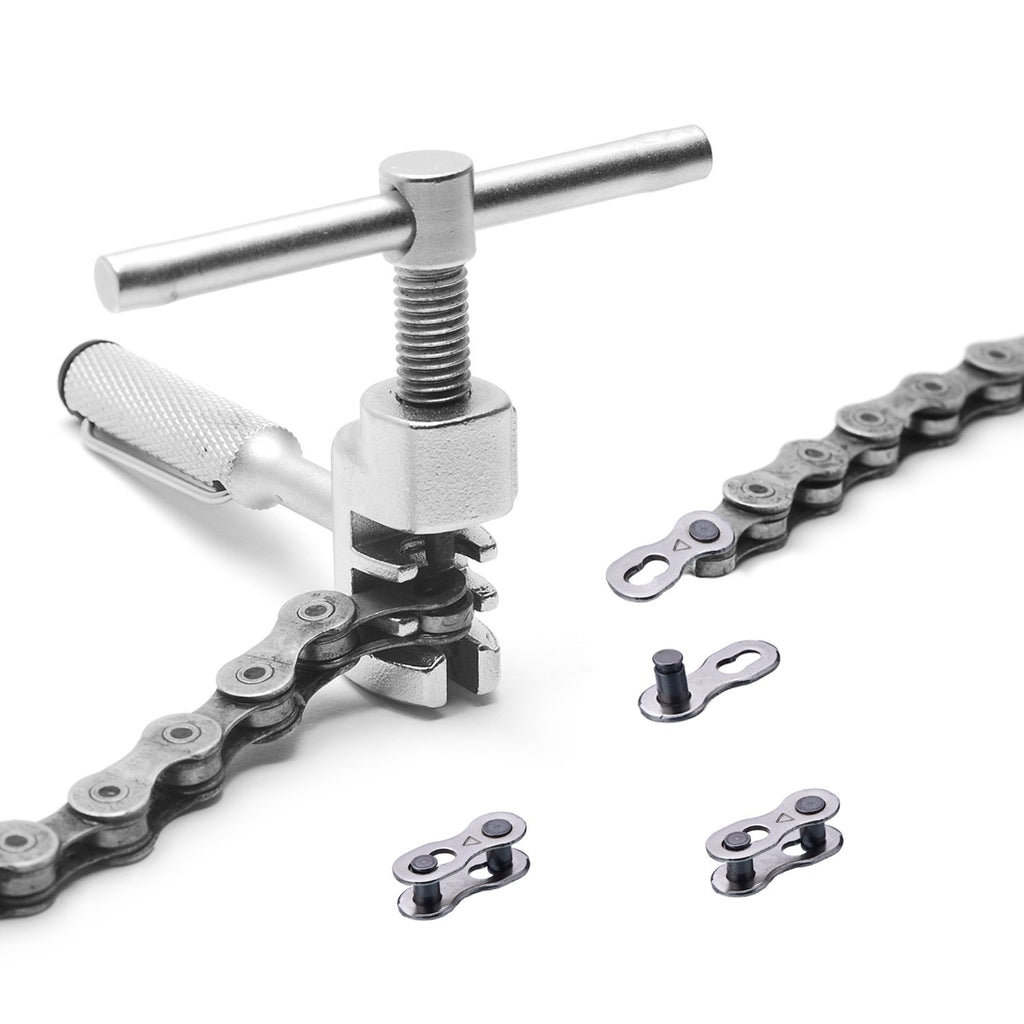 Hotop 8 Pairs Bicycle Missing Link For 6, 7, 8, 9, 10 Speed Chain, Silver, Reusable (6 7 8 Speed)