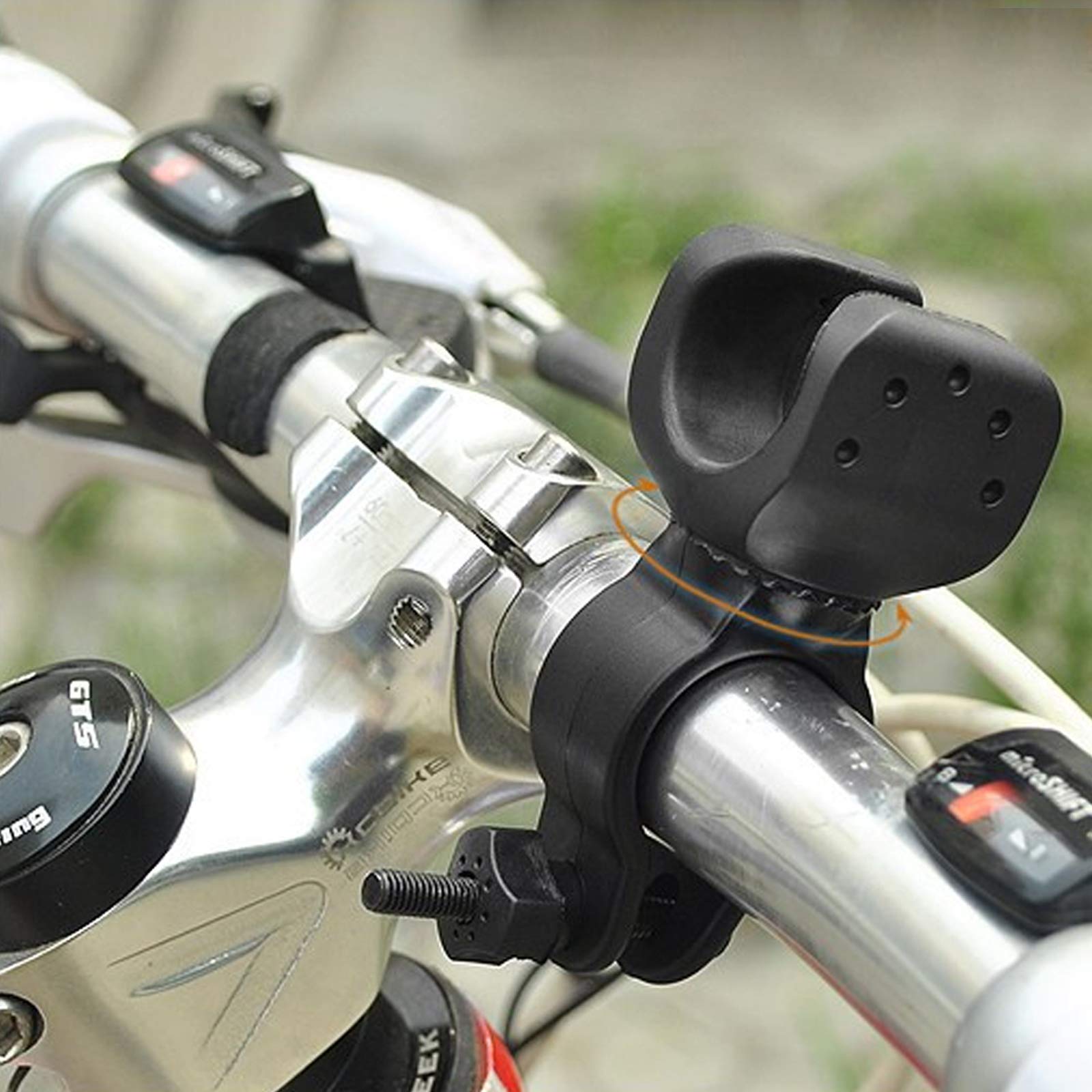 Bike Flashlight Mount [2 Pack] Handlebar Light Holder Mount Bicycle Mounting Bracket Flashlight Holder Torch Clip 360 Rotation B