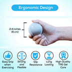 Serenilite 3X Hand Therapy Exercise Stress Ball Bundle For Adults, Grip Strengthening, Tri-Density Squeeze Balls, Hand Grip Stre