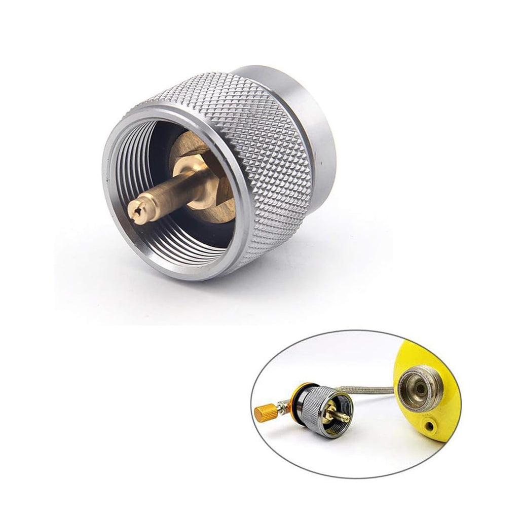 Hamans Propane Adapter Camping Stove Adapter Gas Adapter Converter Outdoor Propane Small Tank Input En417 Valve Output Cylinder