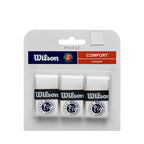 Wilson Roland-Garros Tennis Overgrip - 3 Pack, White/Navy