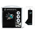 Team Golf Nhl San Jose Sharks Gift Set: Embroidered Golf Towel, 3 Golf Balls, And 14 Golf Tees 2-3/4'' Regulation, Tri-Fold Towe