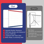 Xxxyyy Professional Volleyball Net Outdoor Heavy Duty, Upgraded Weather Resistance, Lengthened Stainless Steel Cable, Thicker Si