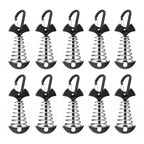 Fishbone Deck Anchor Pegs With Carabiners, Aluminium Deck Tent Stakes With Spring Buckle Aluminium Deck Windproof Tent Stakes Fo
