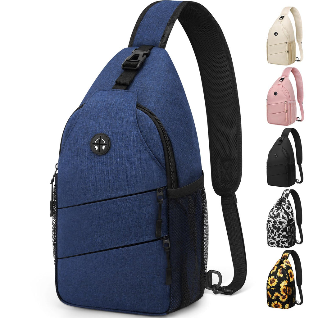 Pritent Crossbody Bags for Women Men Trendy Sling Bag Bakpack Casual Chest Bag with Convertible Shoulder Strap Travel Cross Body