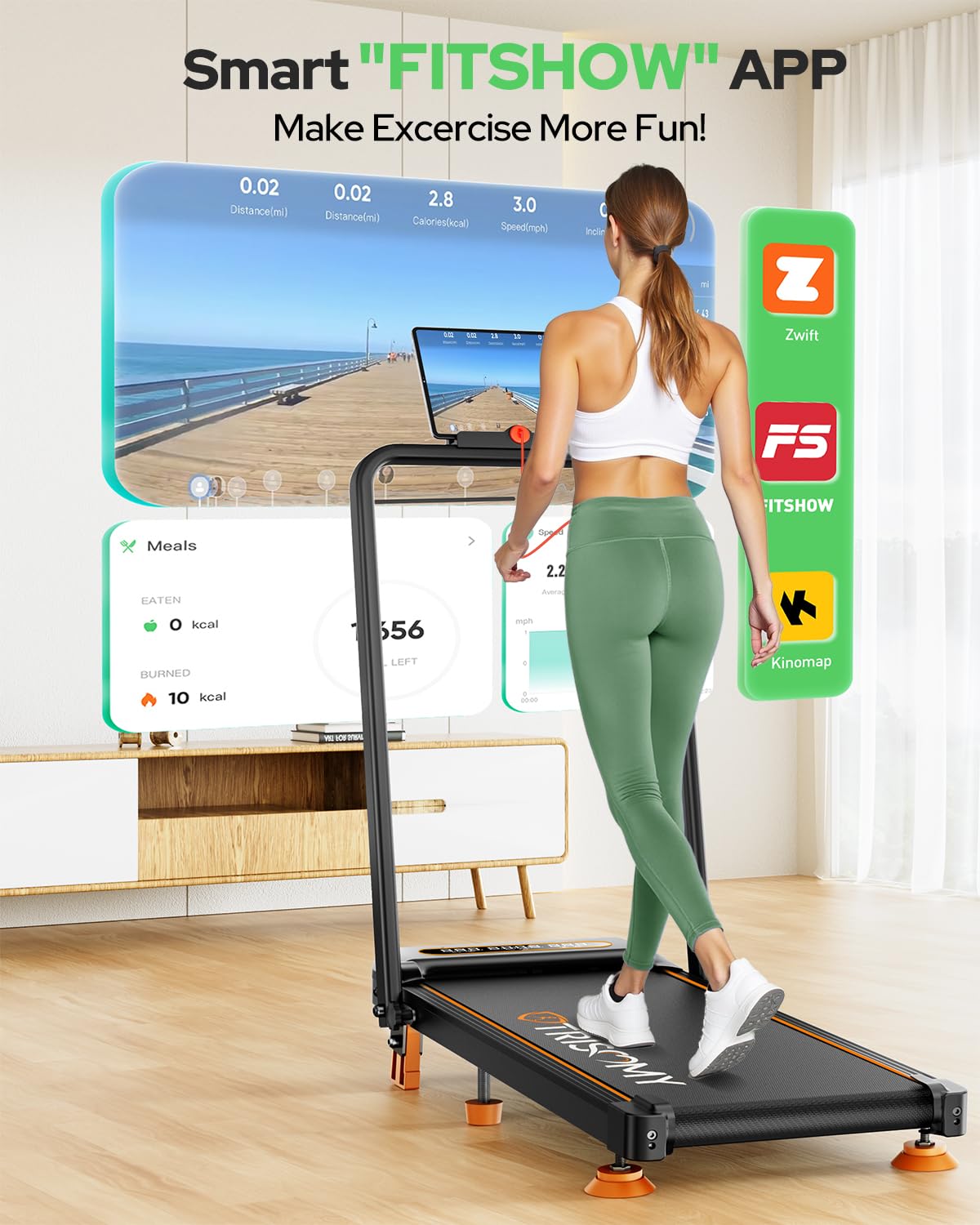 Walking Pad Treadmill With Incline, Upgraded 3.5Hp Walking Pad With Handle Bar, 350Lbs Foldable Portable Treadmills For Home Off