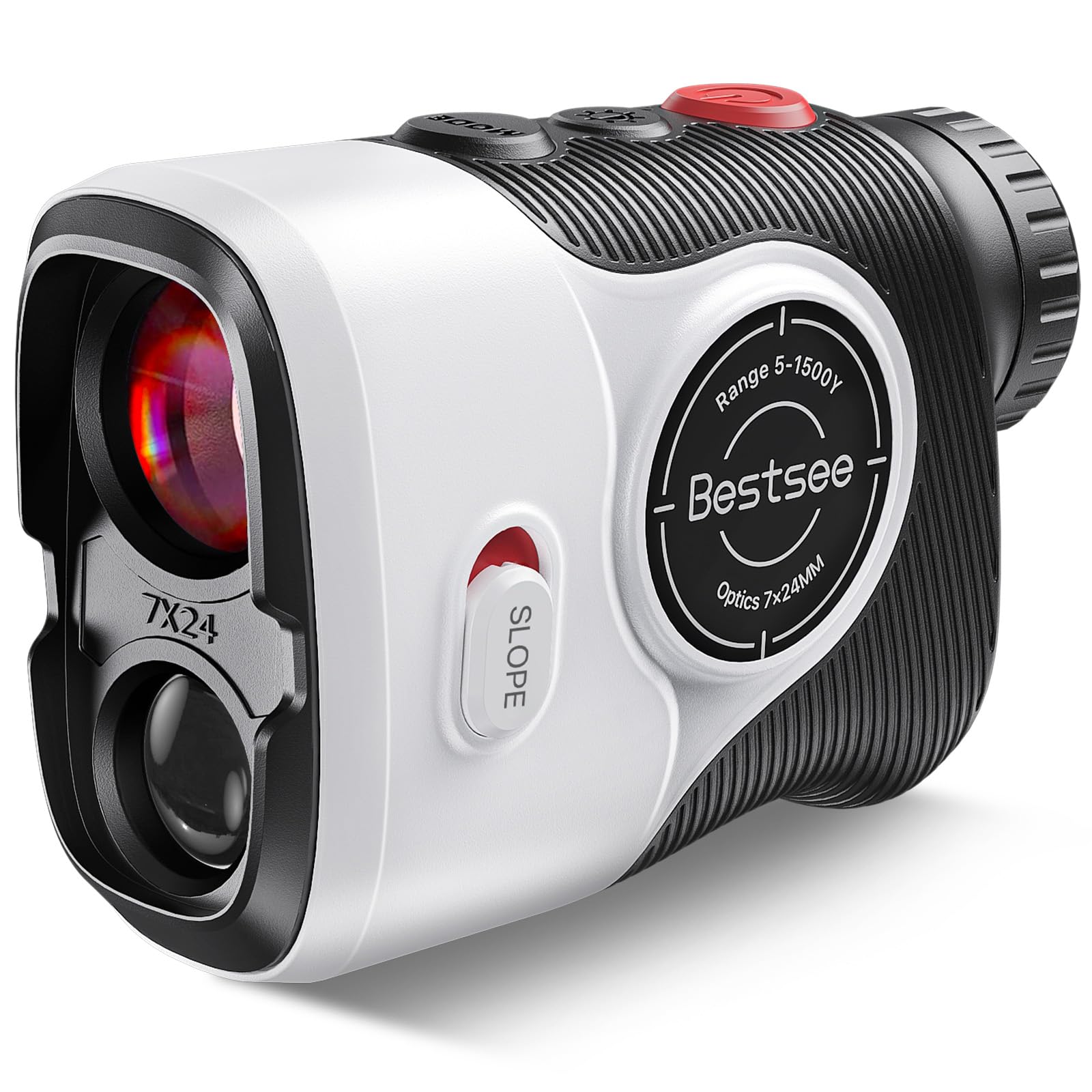 Bestsee Golf Laser Rangefinder With Slope, 1500Y Range Finder, 0.3S Flagpole Locking Vibration, 7X Magnification, Magnet Stripe,