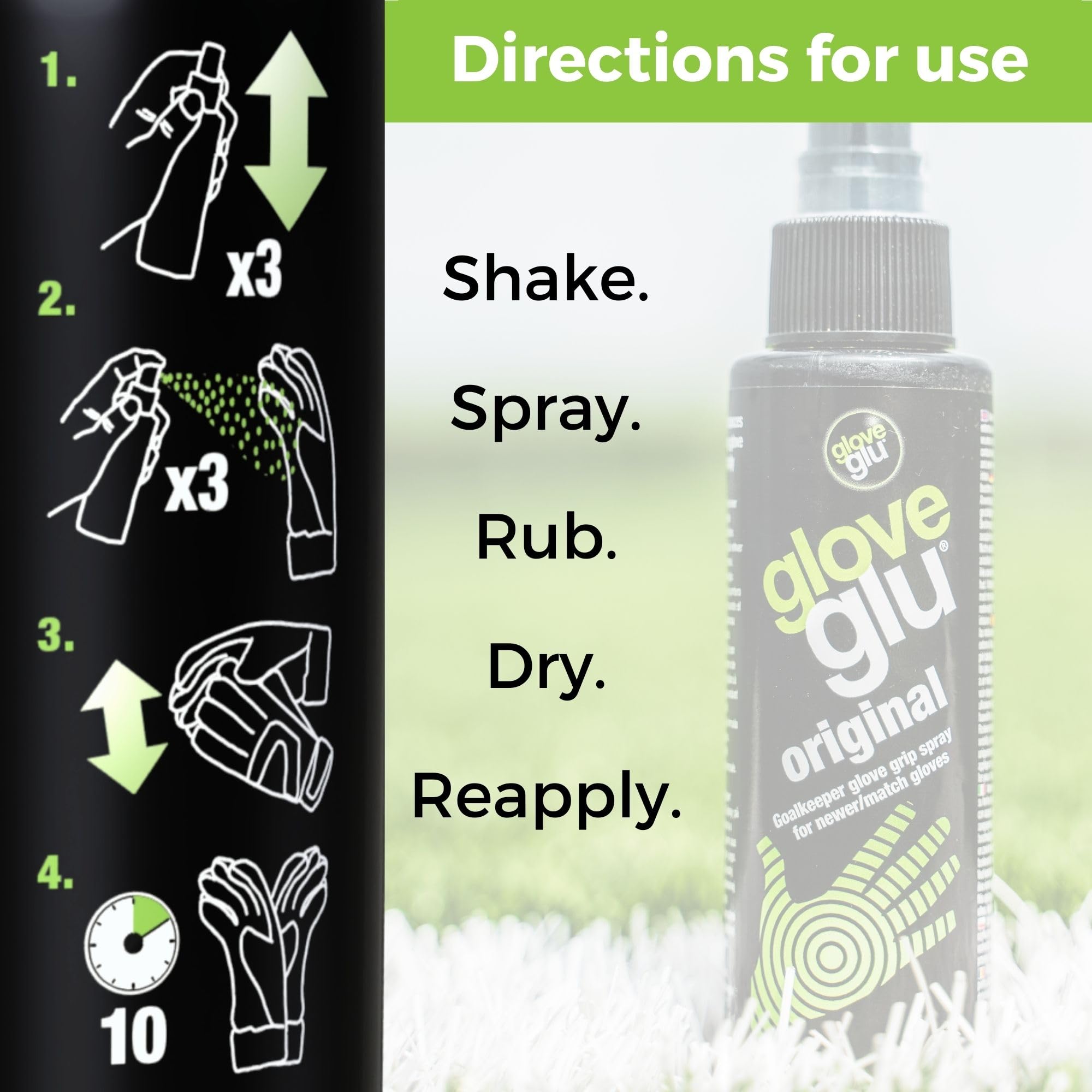 Gloveglu 120Ml Original Goalkeeper Glove Grip Spray For Newmatch Goalkeeper Gloves