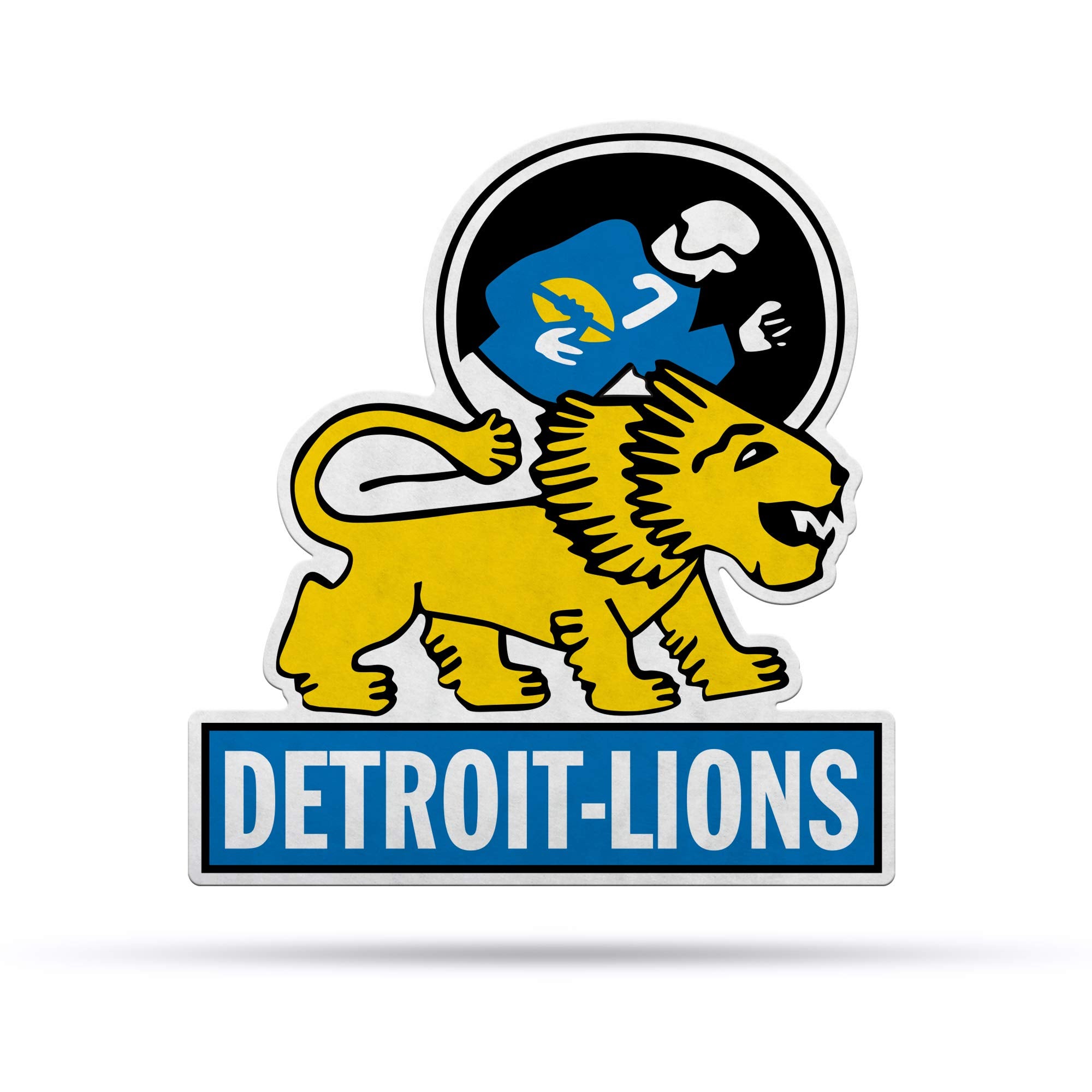 Rico Industries Nfl Football Detroit Lions Retro Shape Cut Pennant - Home And Living Room D  Cor - Soft Felt Ez To Hang