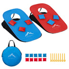 Himal Collapsible Portable Cornhole Game Boards 10 Cornhole Bean Bags Cornhole Set Tic Tac Toe Game 2 Games On 1 Board (2 X 1-Fe
