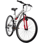 Huffy Stone Mountain 21-Speed Dual Suspension Mens Mountain Bike, 26-Inch, Gray