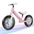 Balance Bike For Age 2 To 5 Years Baby,Colorful Lighting Toddler First Bicycle, 12-Inch Ride On Trainer Toys For Children,Kids S