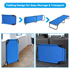 Gymax Folding Camping Cot, Portable Ultralight Compact Sleeping Cot Bed For Adults With Oxford Fabric, For Outdoor Travel Backpa