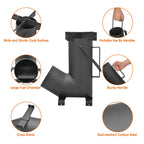 Stanbroil Camping Rocket Stove For Outdoor Cooking, Portable Wood Burning Stove For Backyard, Camp Cooking And Emergency Situati
