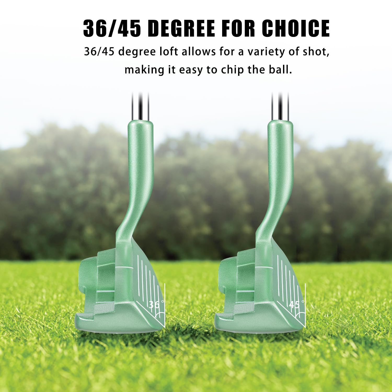 Mazel Chipper Club Pitching Wedge For Men & Women,36 Degree - Save Stroke From Short Game,Right Hand (Light Green)