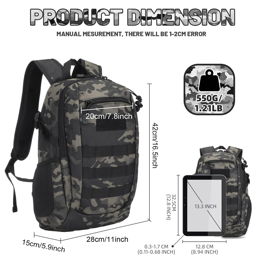 Huntvp 10L/20L/30L Tactical Backpack Military Molle Backpack Rucksack Gear Tactical Assault Pack For Hunting Camping Trekking (2