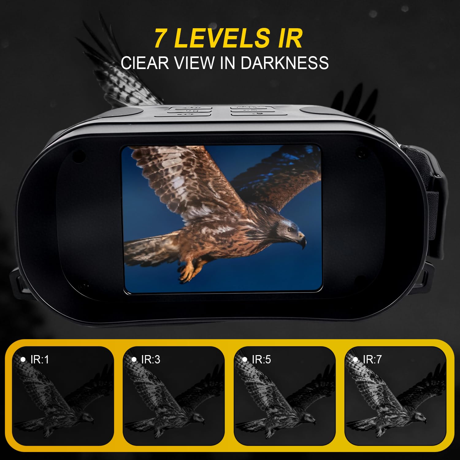Night Vision Goggles 4K Night Vision Binoculars Adults, Gifts for Men Him Husband Dad 2000mAh Fast Charging Battery,2.8 HD Scr