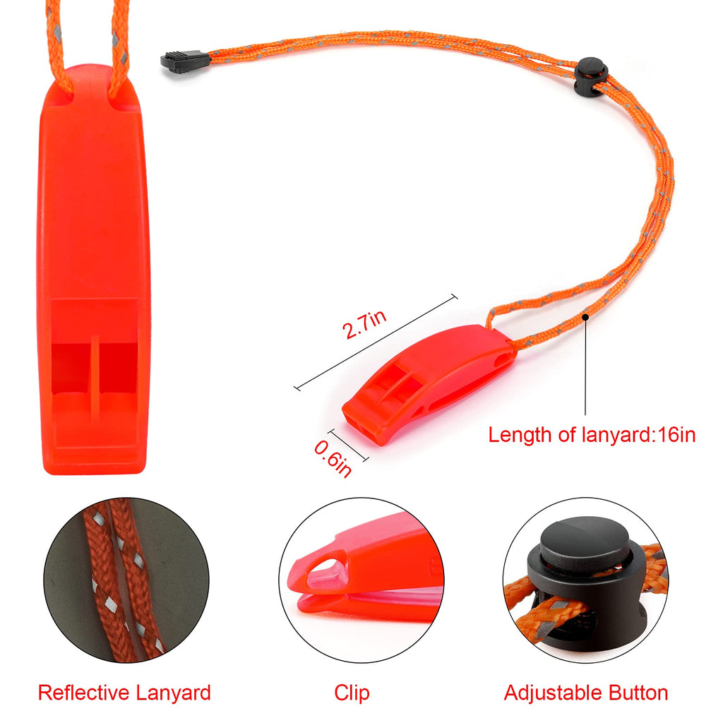 Hipat Emergency Whistle, Super Loud Floating Whistle With Lanyard, Ideal For Boating, Swimming, Kayaking, Water Survival, Hiking