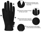 Chinfun Kids Horse Riding Gloves Equestrian Horseback Gloves For Youth Children Boys Girls Outdoor Biking Cycling Running Black