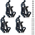 4 Pcs Shovel Holder for Truck, Metal Shovel Mounts for Roof Rack, Quick Release Axe Holder Mount Kit for Boats, Military Equipme