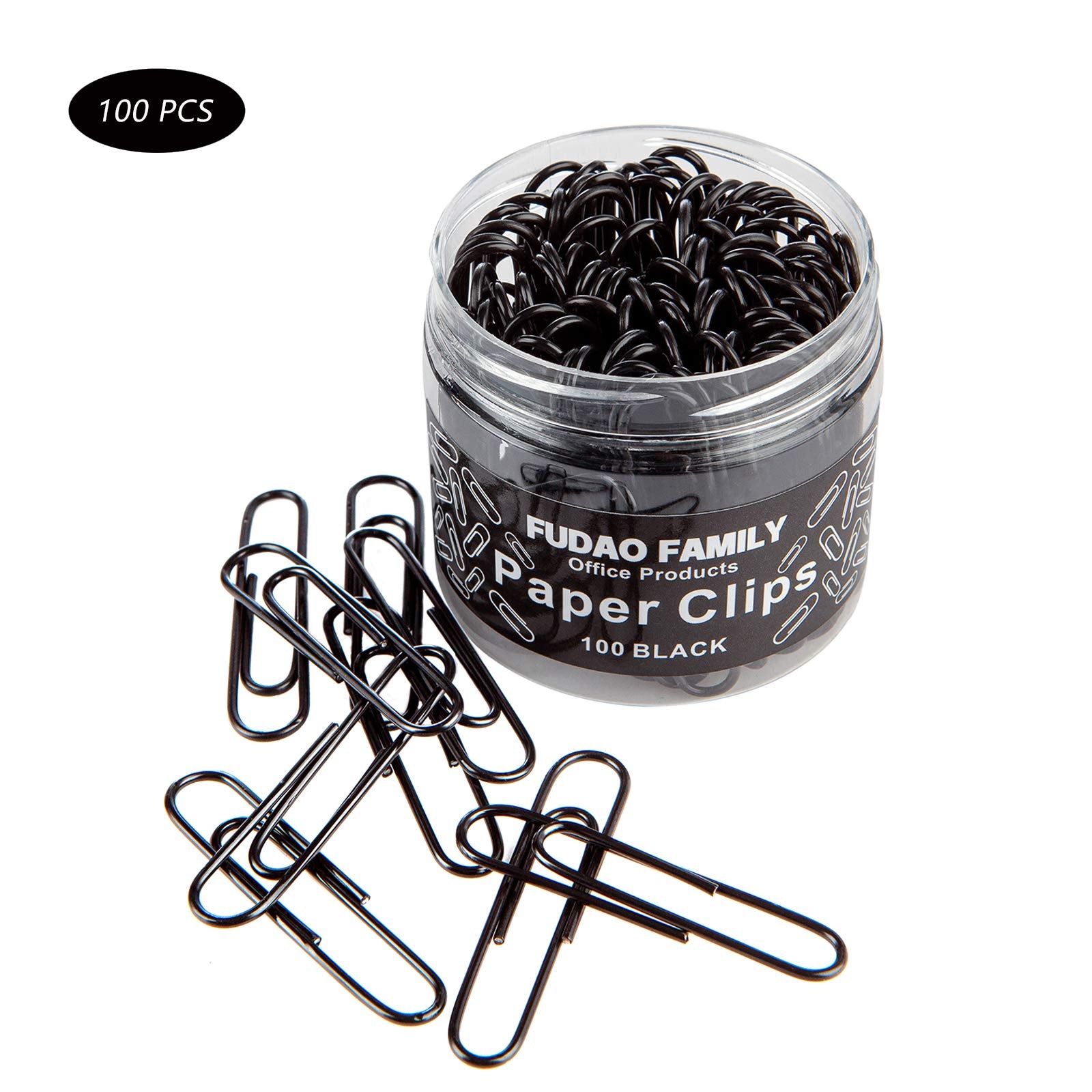 Jumbo Paper Clips, 2 Inch Paper Clip, 100 Pcs Large Paperclips (Jumbo, Black)