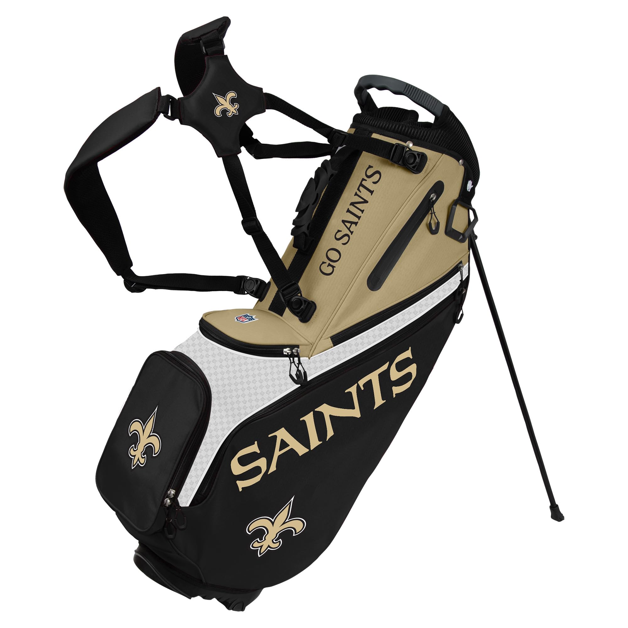 Team Effort Back Nine Stand Bag NFL New Orleans Saints