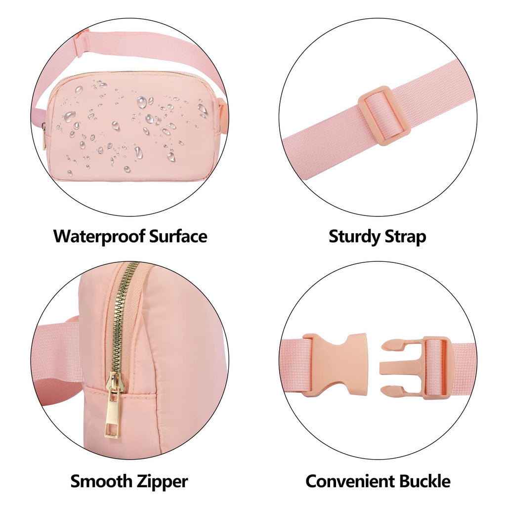 Vorolo Fanny Pack Christmas Gift For Women And Men Crossbody Bag Belt Bag Bum Bag With Adjustable Strap For Sportslight Pink