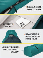 Bessport Mummy Sleeping Bag  15-45 ? Extreme 3-4 Season Sleeping Bag For Adults Cold Weather- Warm And Washable, For Hiking Trav