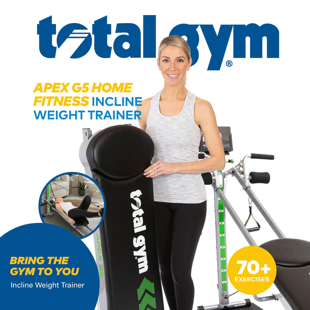Total Gym Incline Weight Trainer Apex G5 W/ 10 Resistance Levels For Home Workout