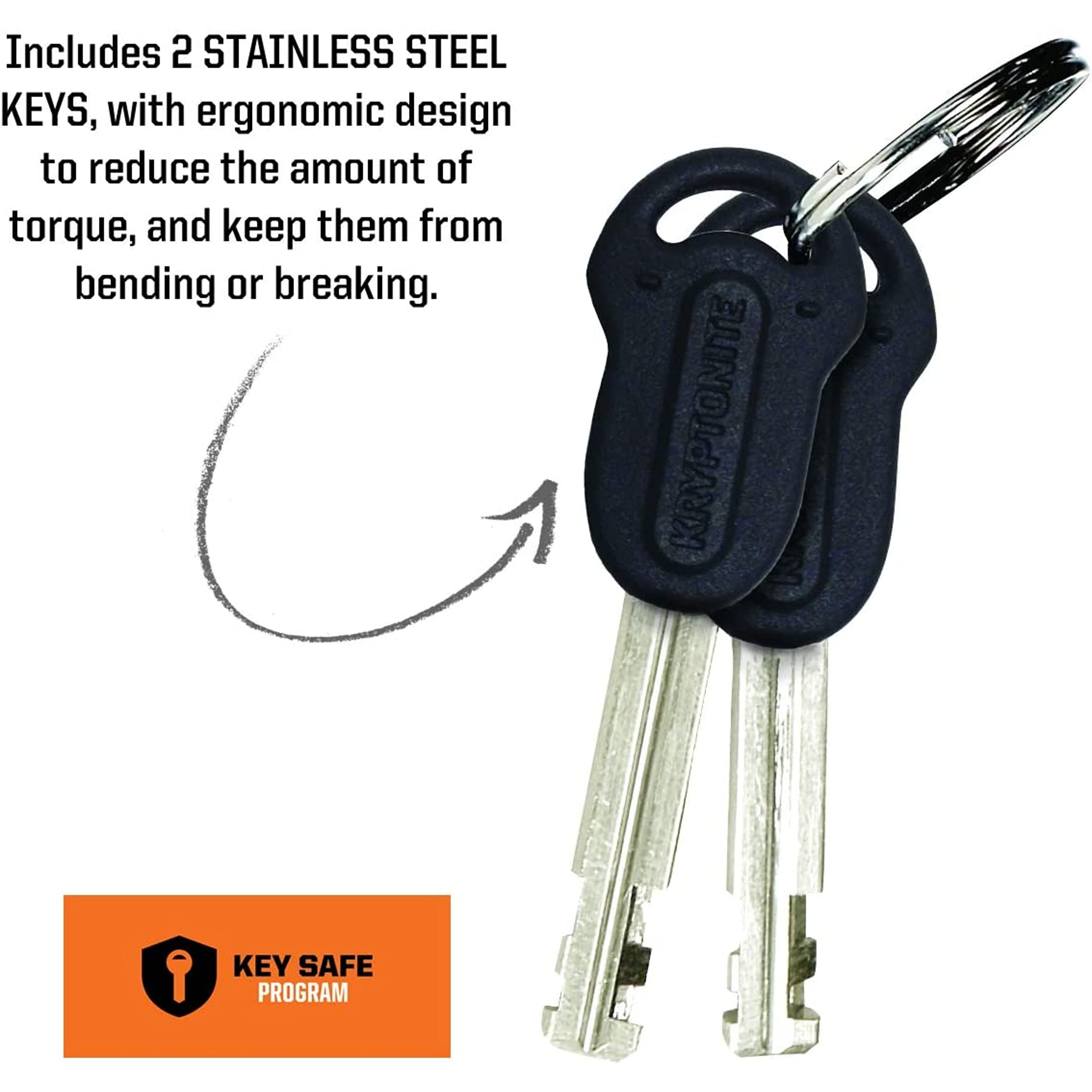 Kryptonite Keeper Bike U-Lock, Anti-Theft Security Bicycle U Lock, 12Mm Steel Shackle With Mounting Bracket And Keys, High Secur