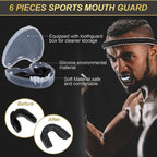 Bbto 6 Pieces Sports Mouth Guard For Kids, Athletic Mouthguard For Boxing Football Hockey Karate Basketball(Classic Color, Styli
