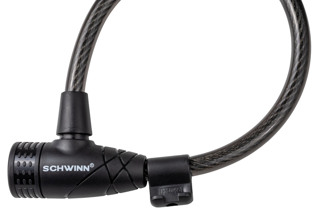 Schwinn Bike Key Lock In Braided Steel Cable, 2 Keys Included, 6 Feet X 10Mm Anti Theft Bicycle Lock, Security Level 2