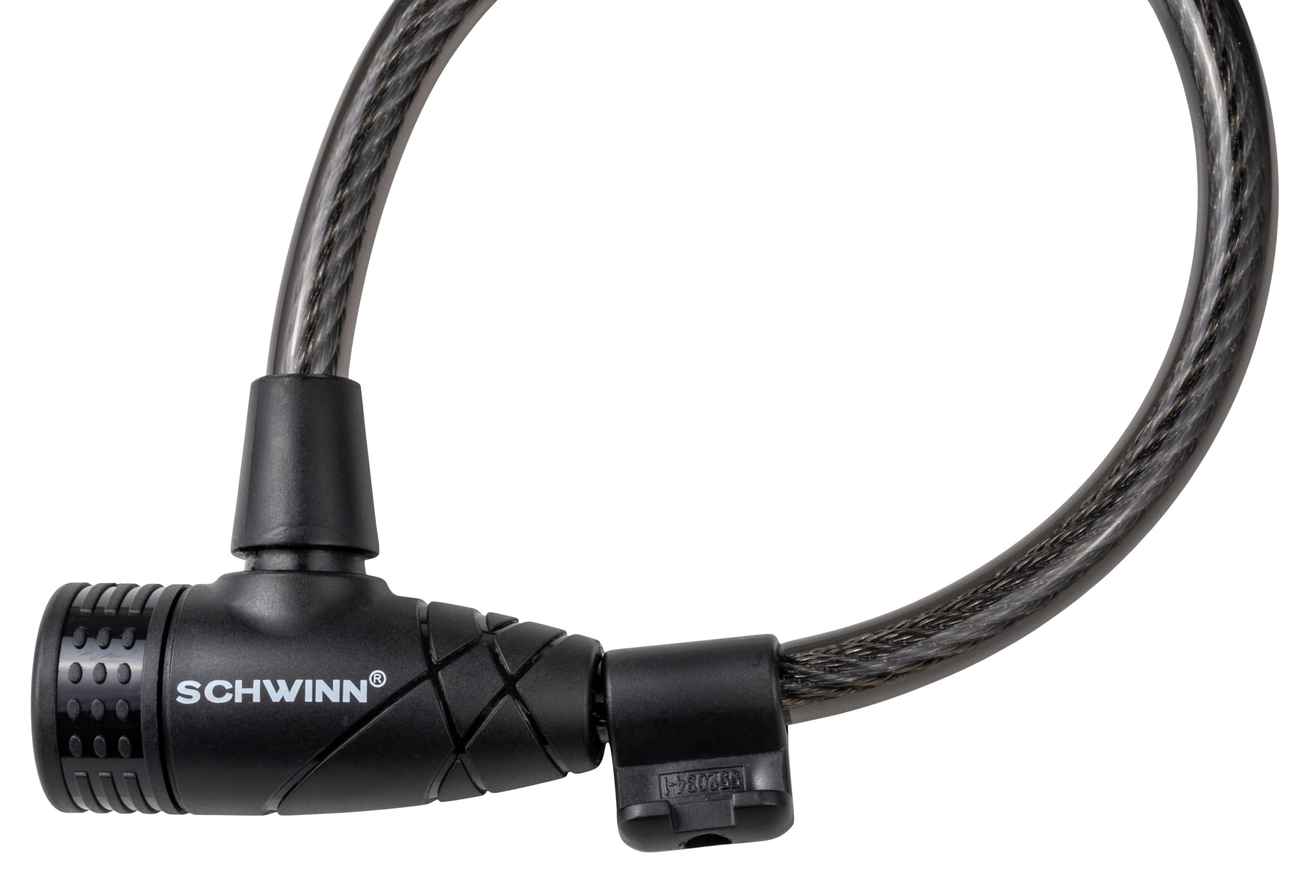 Schwinn Bike Key Lock In Braided Steel Cable, 2 Keys Included, 6 Feet X 10Mm Anti Theft Bicycle Lock, Security Level 2