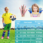 Jalunth Kids Youth Soccer Goalkeeper Goalie Gloves Boys Girls Goal Keeper Field Player Glove Ages 9-10 Years Old Anti-Slip Latex