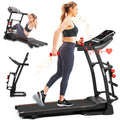 Ksports Foldable 16 Inch Wide Home Treadmill w/Bluetooth Connectivity, Kinomap, Zwift & FitShow Fitness Tracking Apps, USB/AUX P