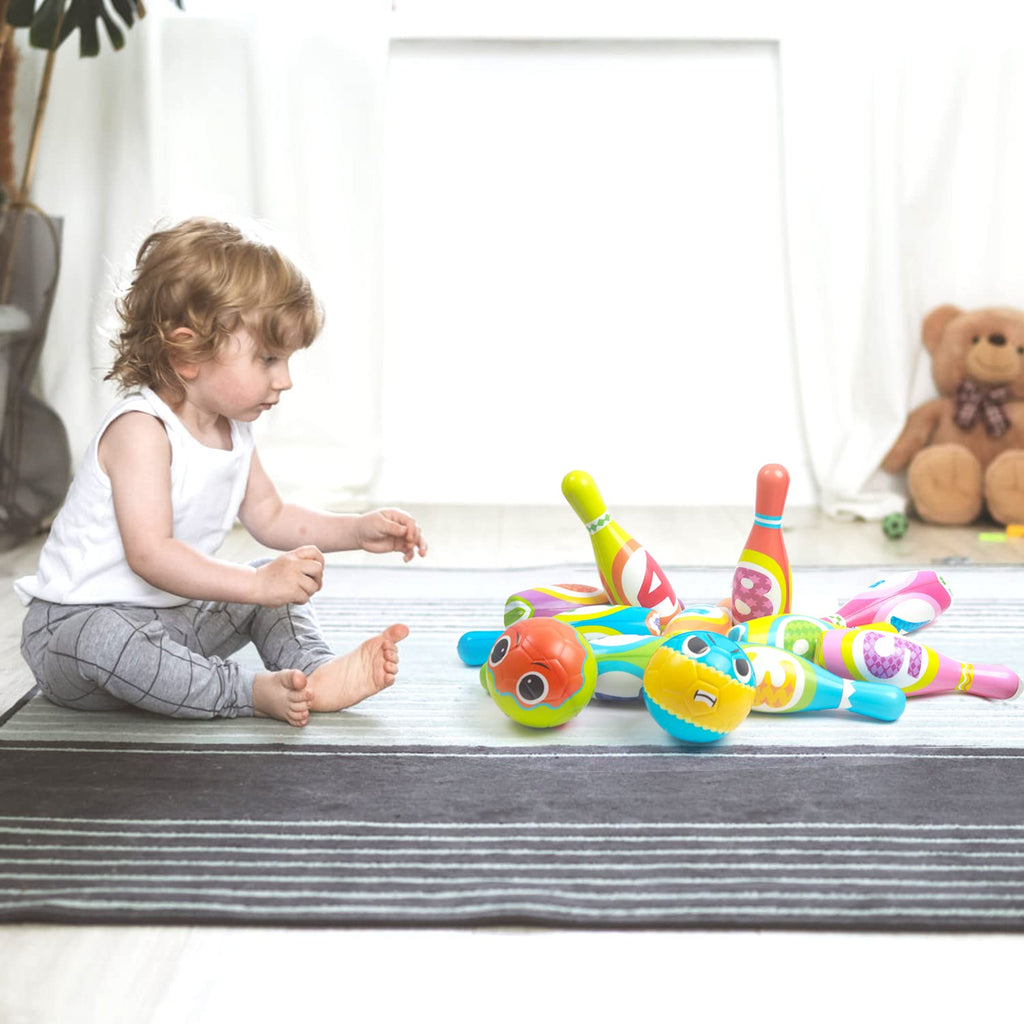Unique Kids Jumbo Bowling Set For Toddlers  Active Party Game For Kids  Educational Indoor And Outdoor Toy For Boys And Girls Ag