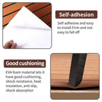 Zeeos Eva Foam Teak Decking Floor Sheet,Non-Skid-Self-Adhesive Flooring Synthetic Deck Marine Yacht Rv Boat Flooring Mats,Teak W