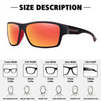 Storycoast Polarized Sports Sunglasses For Men Women Unbreakable Frame Cycling Fishing Driving 3Pack-Red+Blue+Green