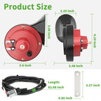 10L0L Universal 12 Volt Golf Cart Horn Kit For Ezgo, Club Car, Yamaha - Floor Mount Button Switch, Golf Cart Street Legal Horn K